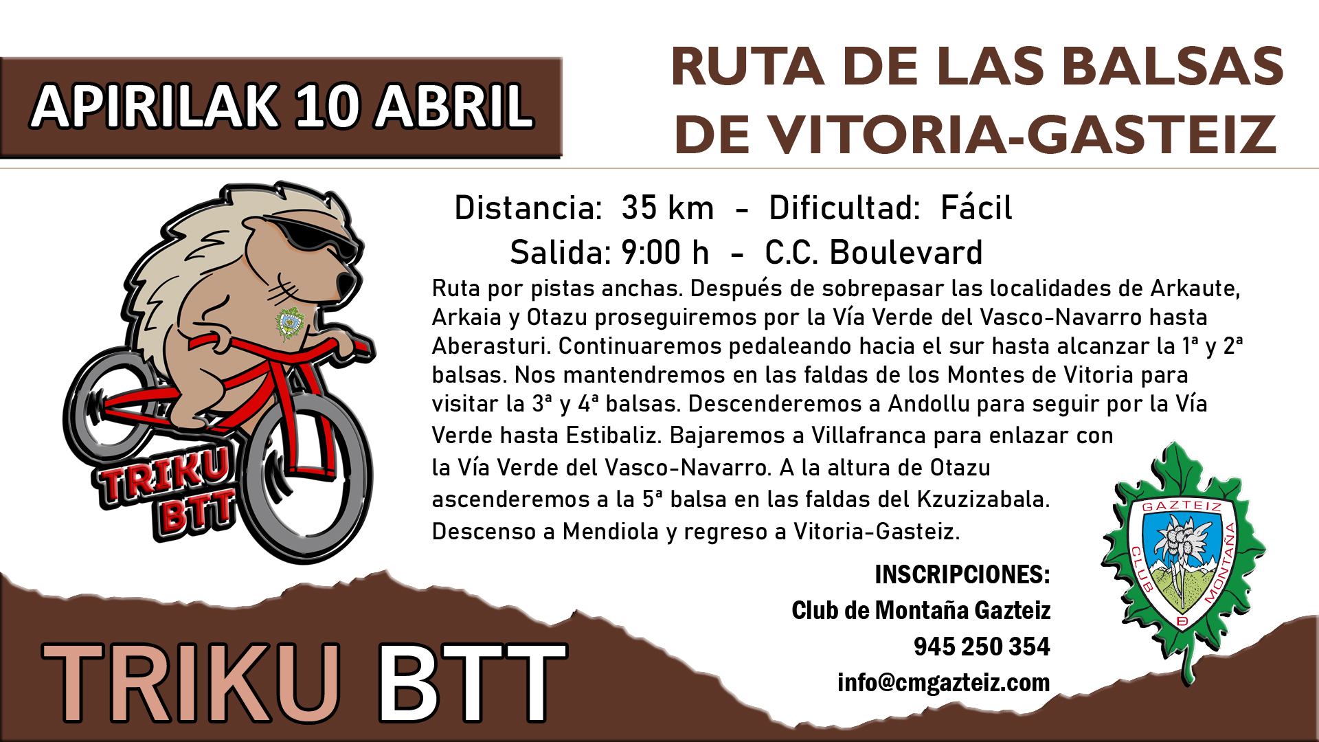 Rutas de las balsas de Vitoria - Gasteiz